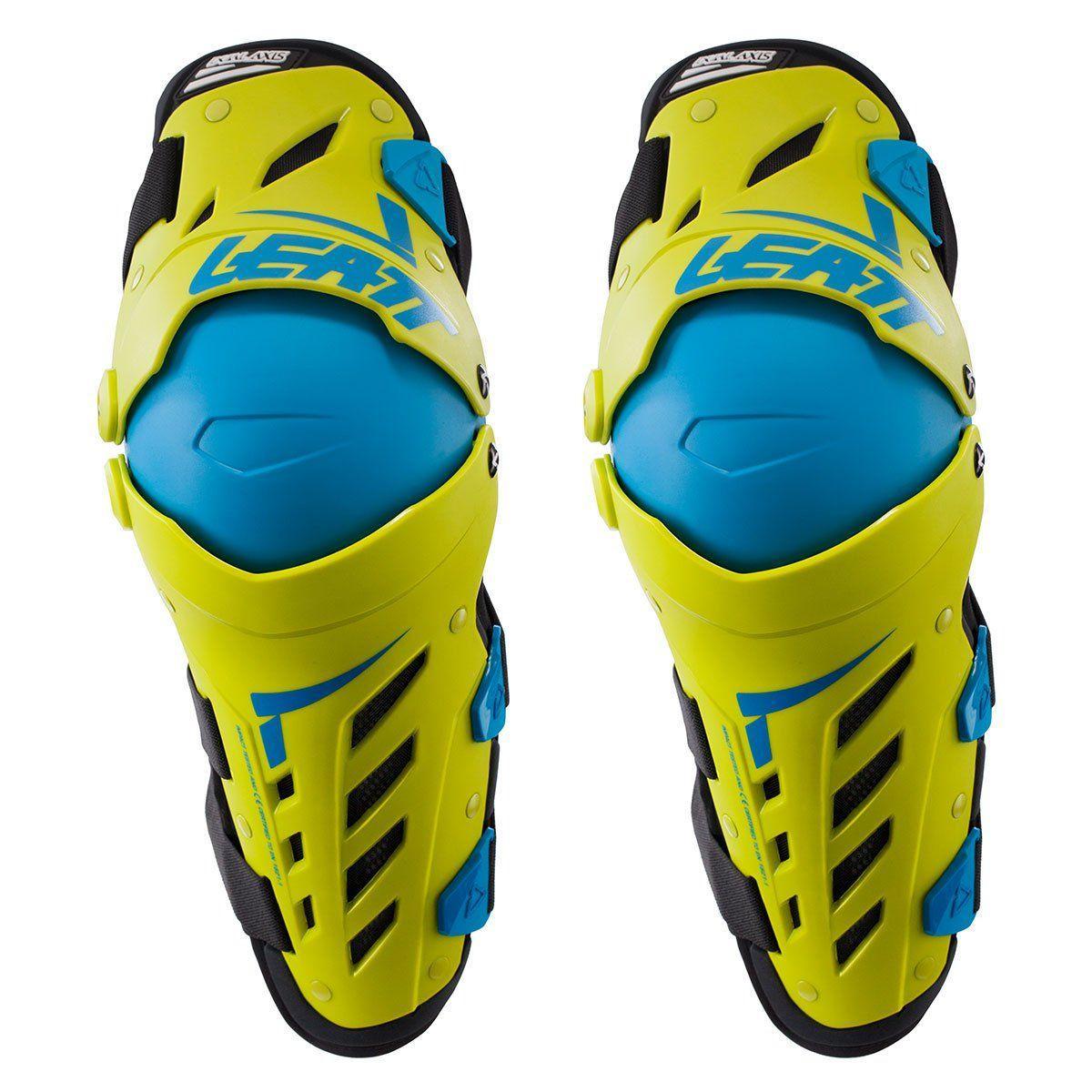 Наколенники Leatt Dual Axis Knee & Shin Guard  Lime/Blue