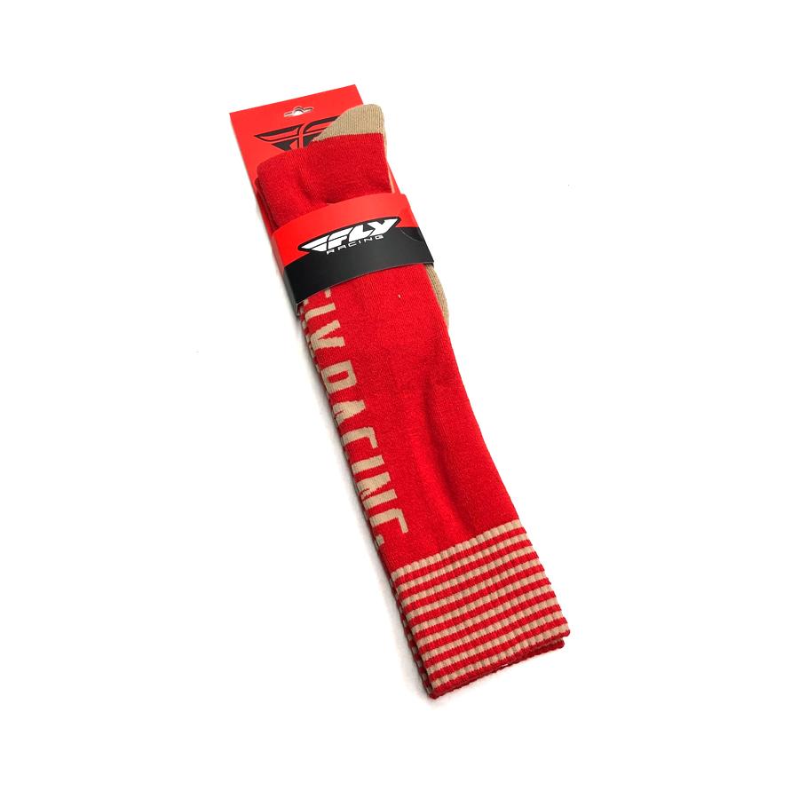 Носки FLY RACING MX Pro красные/хаки (толстые)